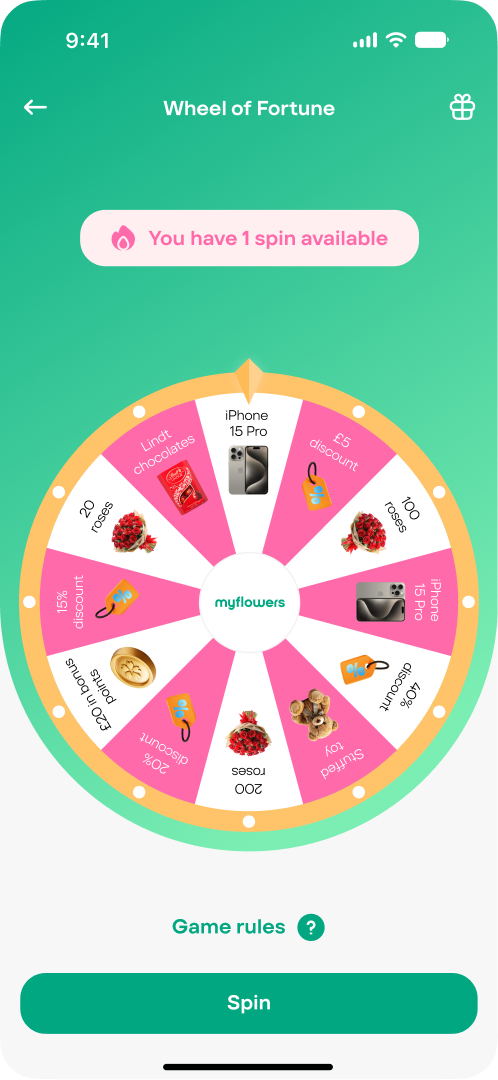 Бонусная игра в MyFlowers